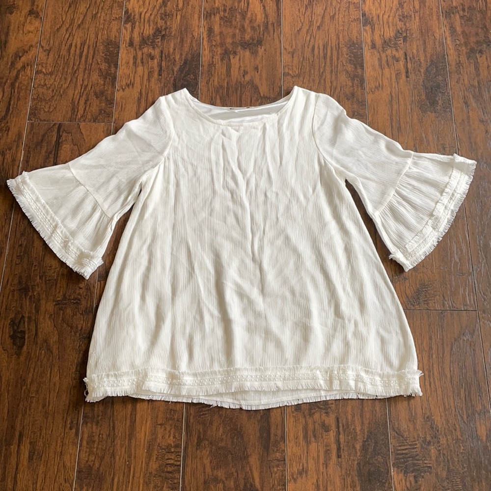 White Bell Sleeve Tunic